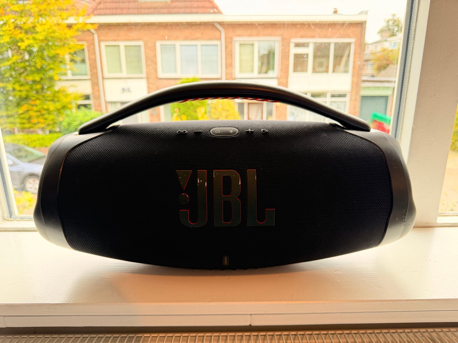 JBL Boombox 3 met oplader en originele doos, JBL, Ophalen of Verzenden, Zo goed als nieuw, Draagbare speaker