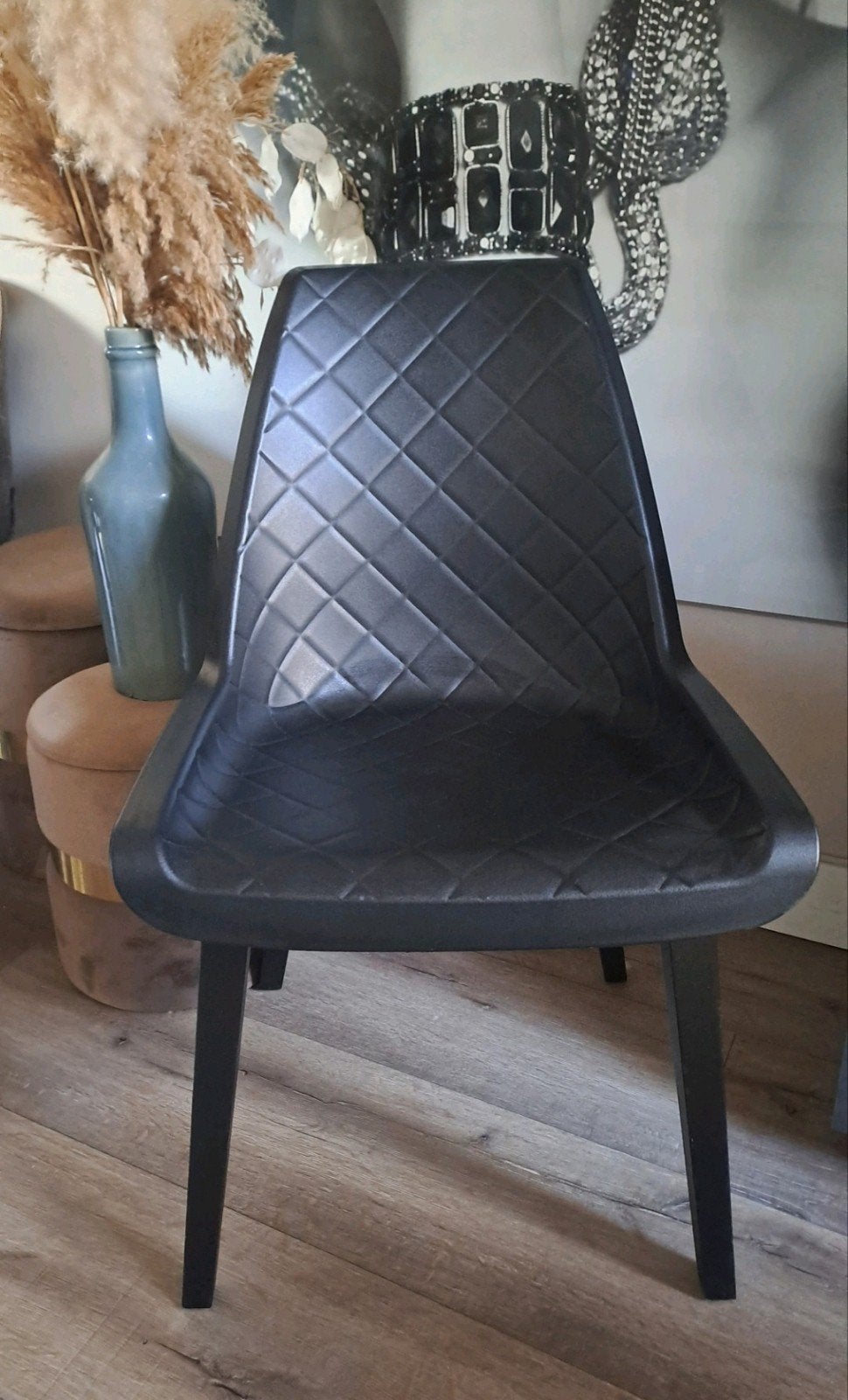 5 prachtige Riviera Maison Amsterdam City stoelen, Ophalen, Zo goed als nieuw, Zwart, Kunststof