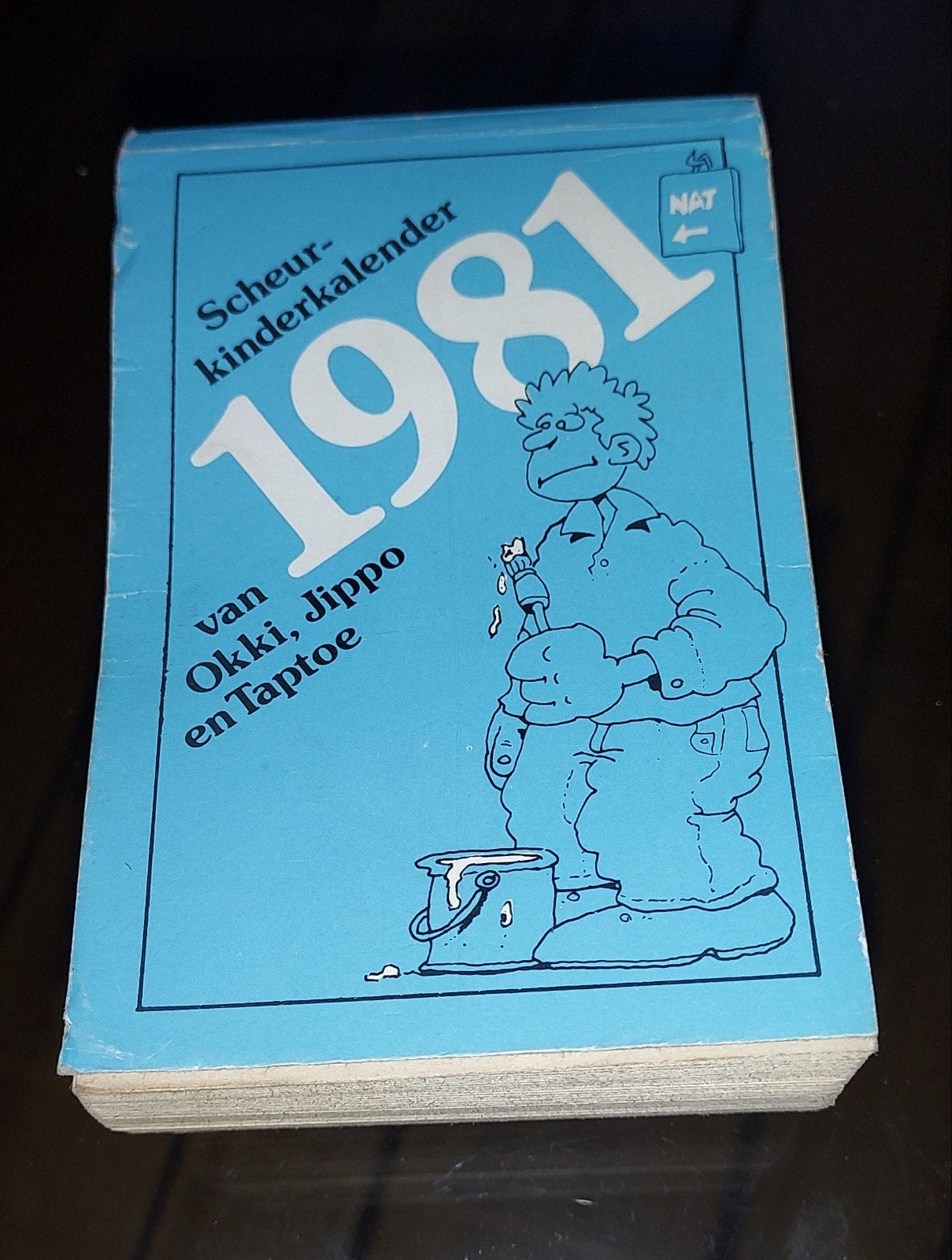 Vintage Scheur-kinderkalender 1981 (Okki, Jippo & Taptoe) –, Ophalen of Verzenden, Dagkalender