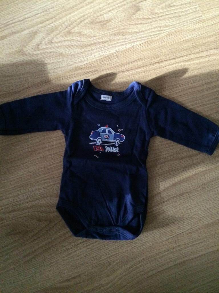 Romper blauw politie jongens 50 56 police USA onderkleding, Verzenden, Nieuw, Jongetje, Nacht- of Onderkleding