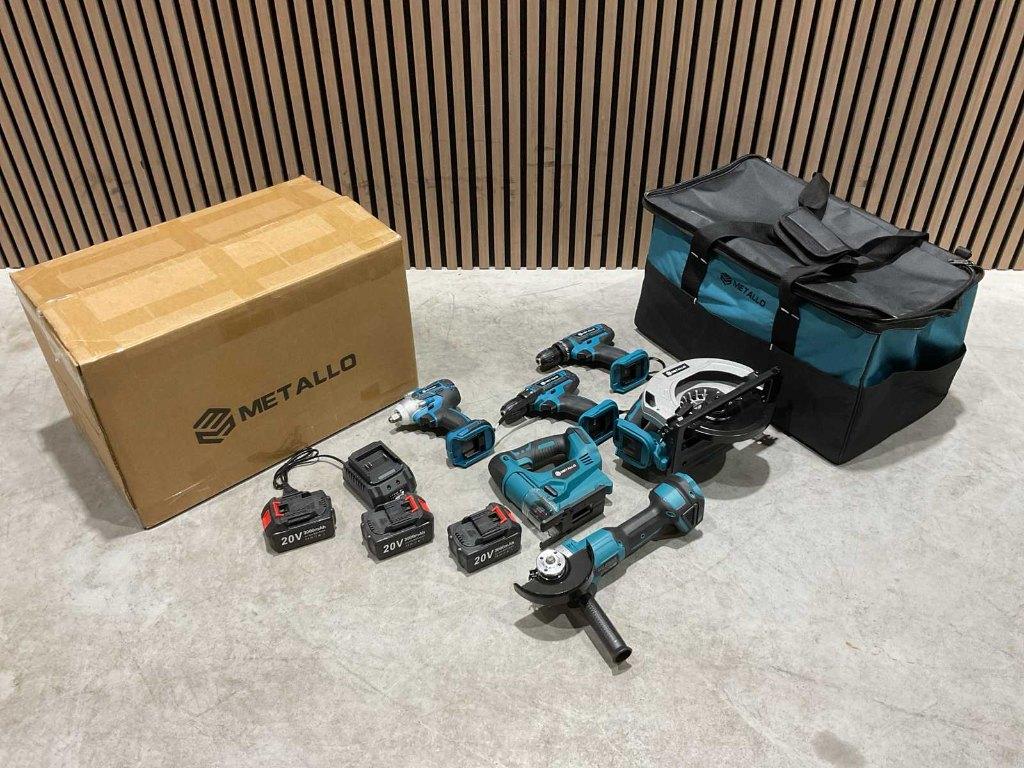 Metallo power tools set 6 delig accu gereedschapsset nieuw‼️, Doe-het-zelf en Verbouw, Gereedschap | Handgereedschap, Ophalen