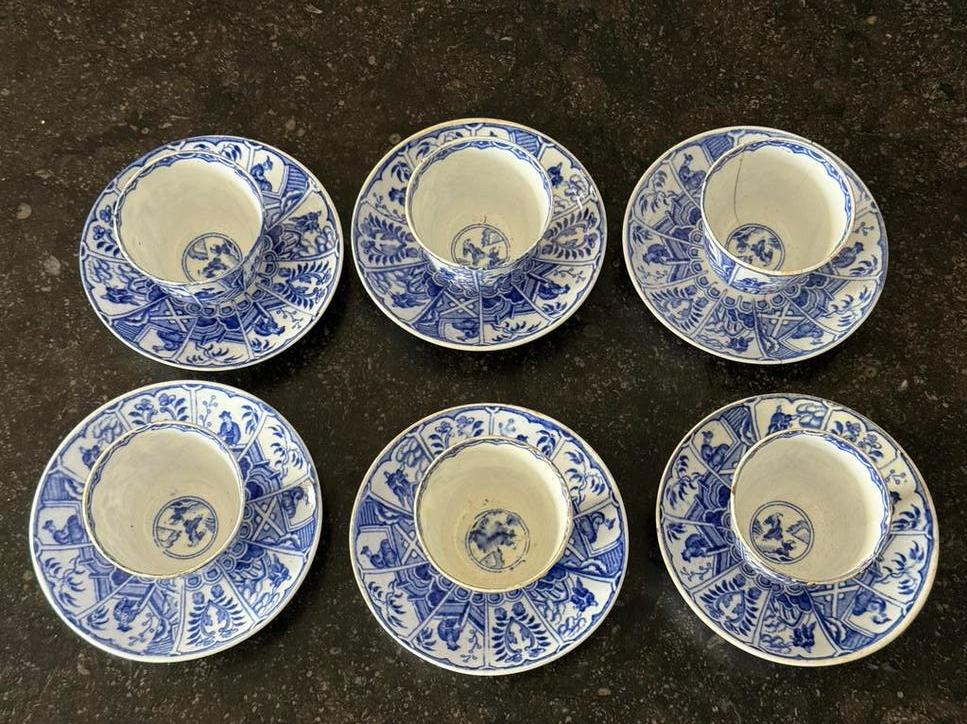 Antiek theeservies uit Japan 6 koppen/schotels, Ophalen of Verzenden