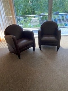 club fauteuil, Ophalen, Gebruikt, 50 tot 75 cm, Leer