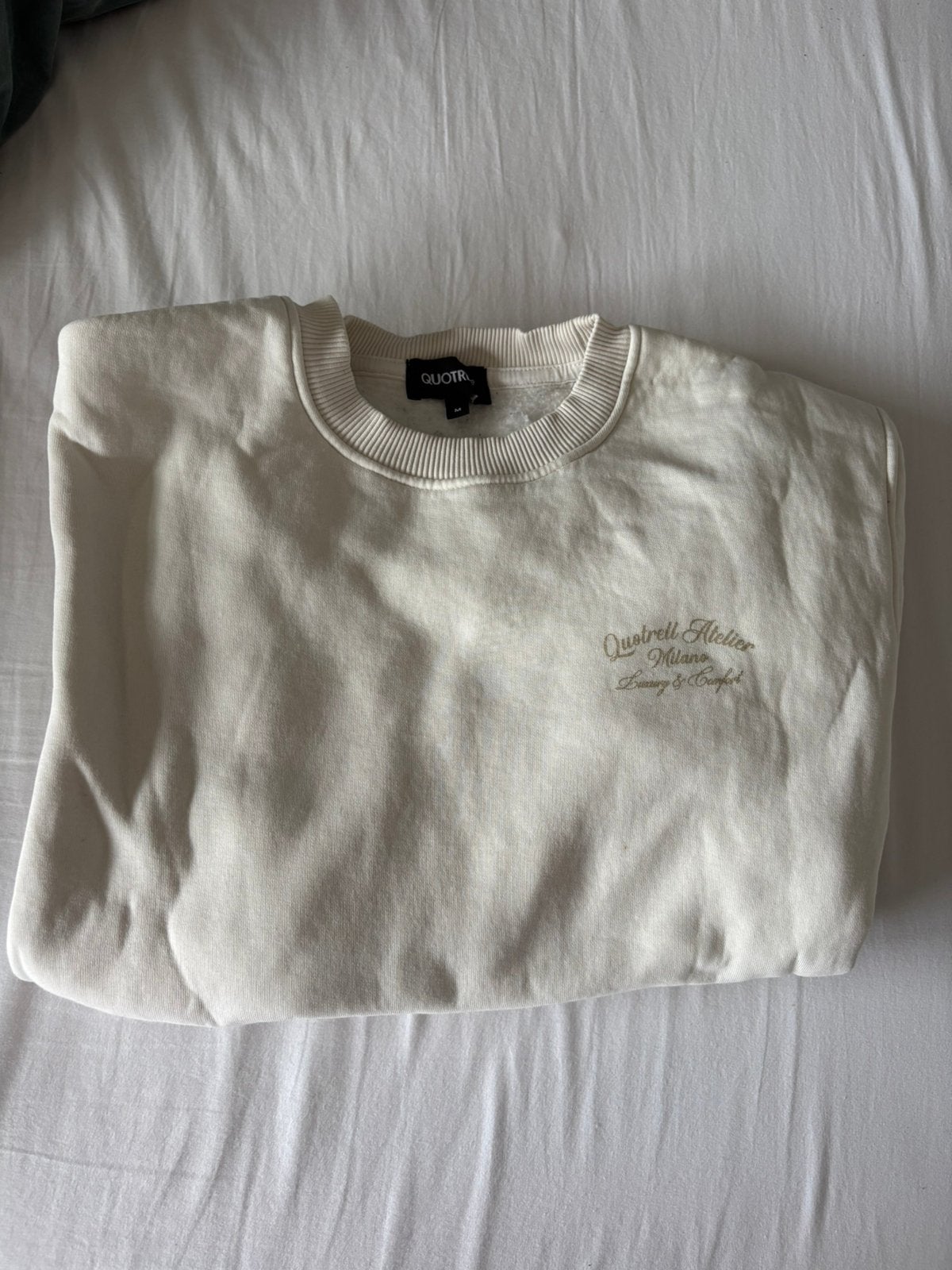 Sweater- qoutrell, Ophalen of Verzenden, Zo goed als nieuw, Maat 48/50 (M), Beige