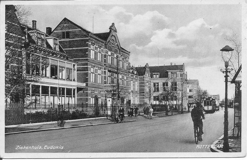 Ansichtkaart Rotterdam - Ziekenhuis Eudokia, Ophalen of Verzenden, 1940 tot 1960, Gelopen, Zuid-Holland