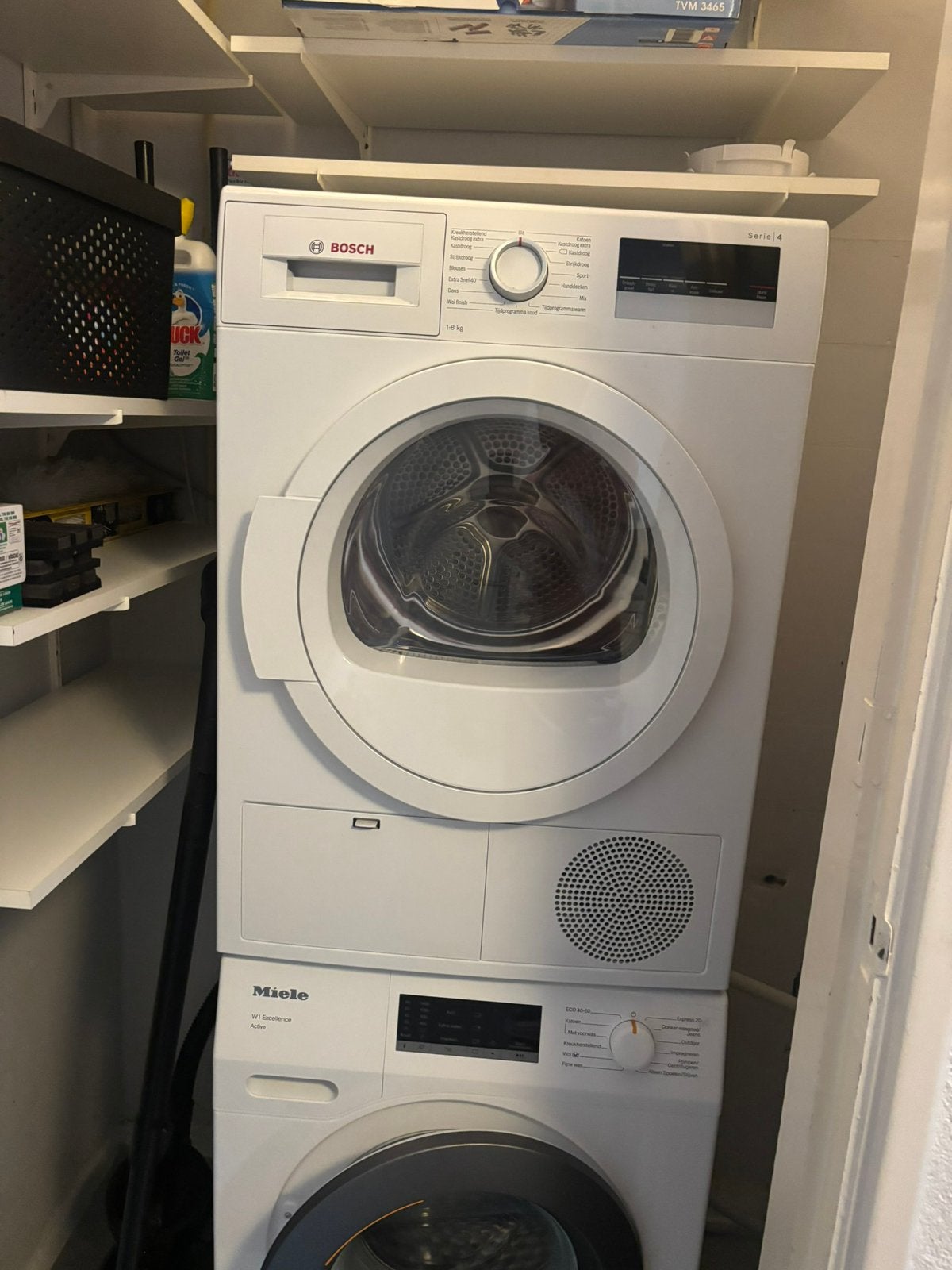 Droger Bosch serie 4, Witgoed en Apparatuur, Wasmachines, Ophalen, 6 tot 8 kg, Minder dan 85 cm, Minder dan 1200 toeren