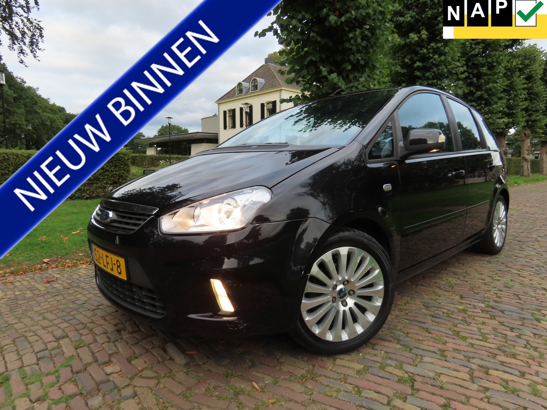 Ford C-MAX 1.8-16V Limited Ecc Cruisecontrol Navigatie Pdc L, Auto's, Voorwielaandrijving, Stof, Gebruikt, Zwart