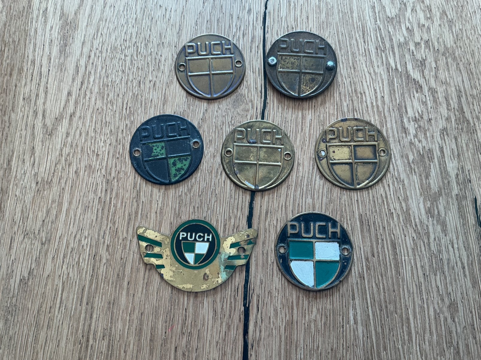 PUCH  EMBLEMEN ORIGINELE PUCH VELGEN STOKVIS PUCH EMBLEEM, Ophalen of Verzenden, Gebruikt, Zadel, Puch