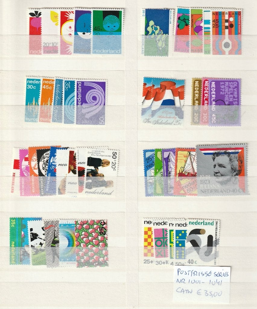 Nederland. Postfrisse series, nrs tussen 1001-1082, Verzenden, Na 1940, Postfris