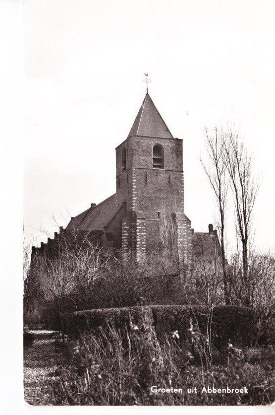 Kerk Abbenbroek - 12-10, Ophalen of Verzenden, 1960 tot 1980, Ongelopen, Zuid-Holland