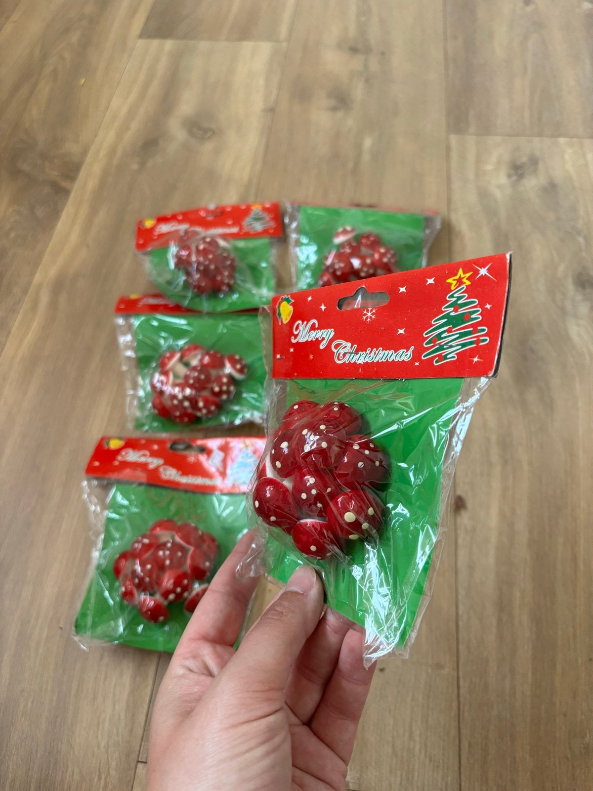 6 pakjes herfst decoratie stekers metalen paddenstoelen, Ophalen of Verzenden, Nieuw