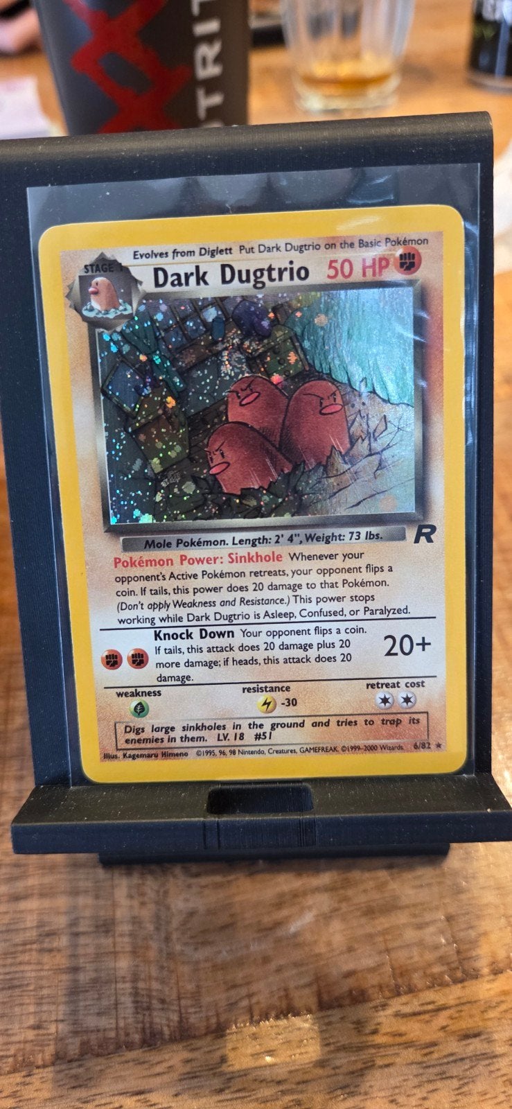 Dark Dugtrio Pokémon kaart (Holo), Ophalen of Verzenden, Zo goed als nieuw, Losse kaart, Foil