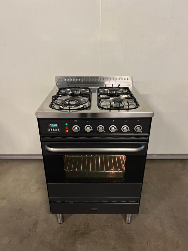 Luxe Boretti fornuis 4 pits antraciet - 60 cm, Ophalen of Verzenden