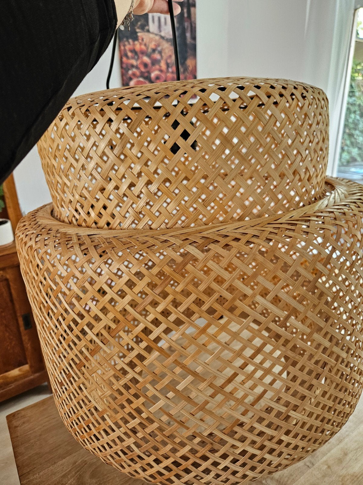 Ikea Sinnerlig hanglamp 50 cm, Ophalen, Zo goed als nieuw, Rond