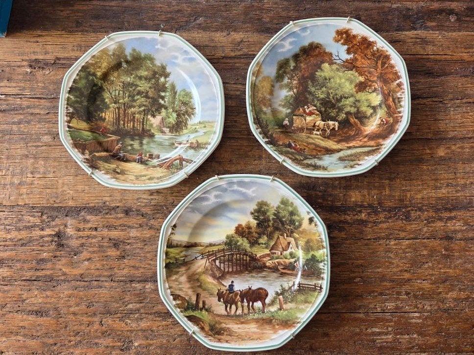 Set van 3 Royal Schwabap JC Hunnik wandborden, Ophalen of Verzenden