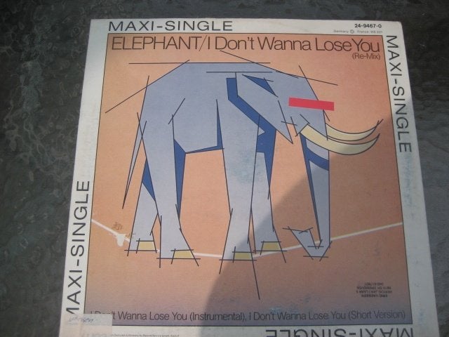 MAXI-SINGLE ELEPHANT / I DON'T WANNA LOSE YOU, Ophalen of Verzenden, Zo goed als nieuw, Pop, 12 inch