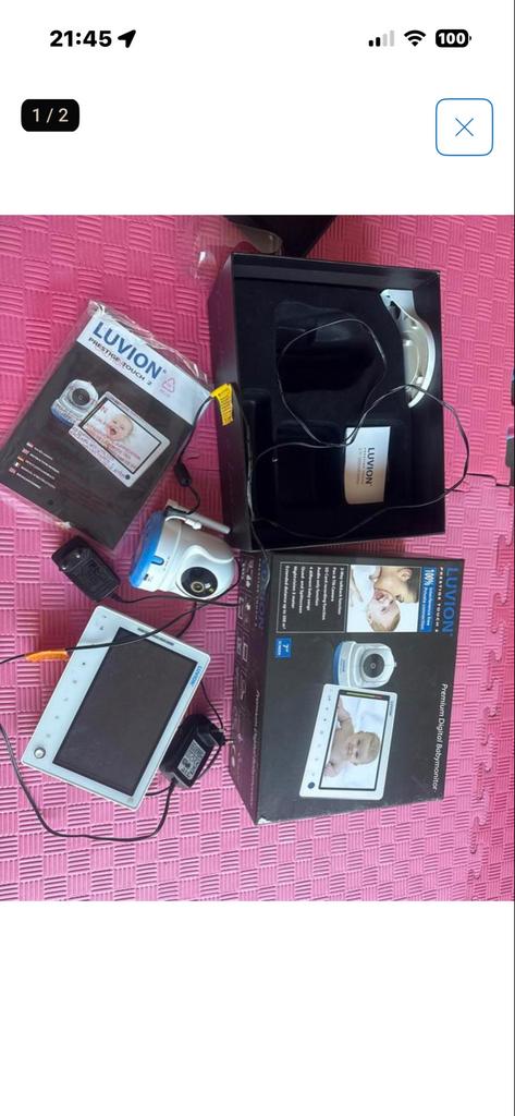 Luvion Prestige Touch 2 babyfoon met camera en monitor, Kinderen en Baby's, Babyfoons, Ophalen of Verzenden, Gebruikt, 250 meter of meer
