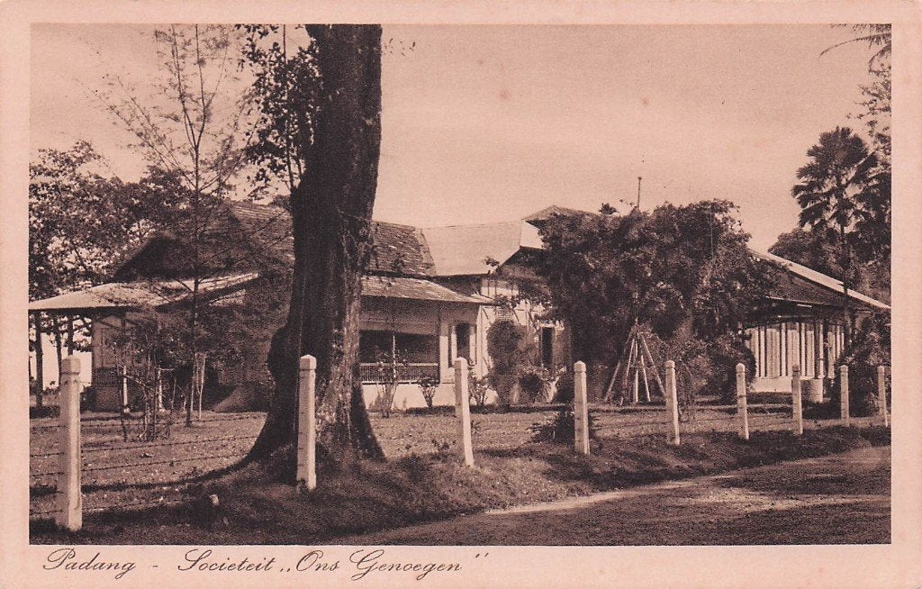 Nederlands Indië Padang - Sociëteit Ons Genoegen, Ophalen of Verzenden, Voor 1920, Ongelopen, Buiten Europa