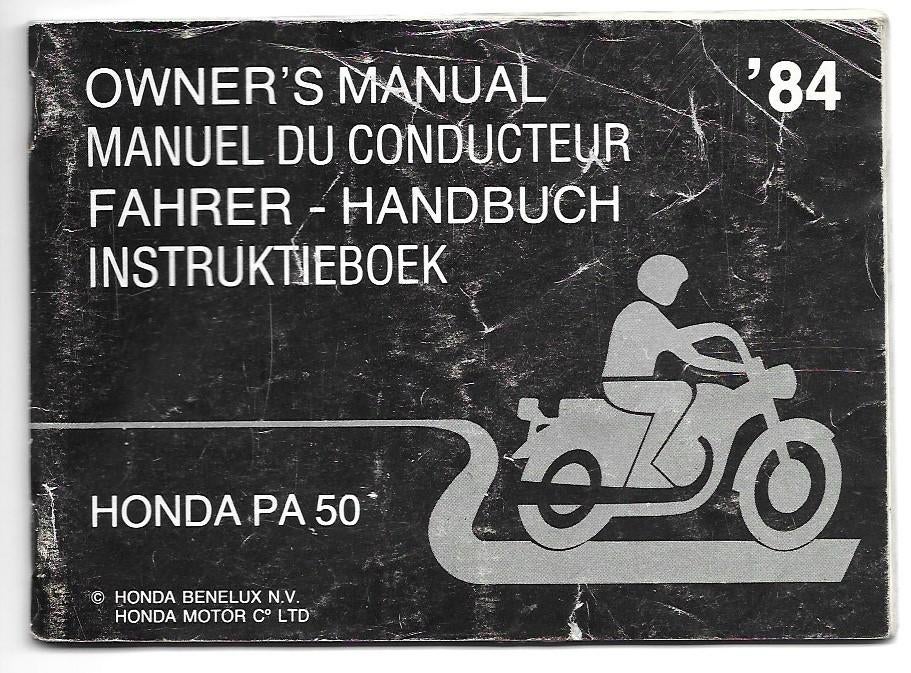 Honda PA50 handleiding bromfiets 1984 (7275z), Fietsen en Brommers, Ophalen of Verzenden, Gebruikt