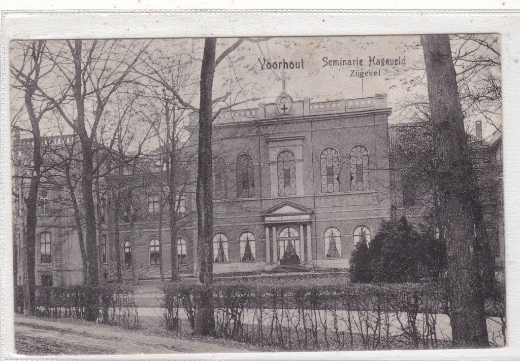 Voorhout-Seminarie Hageveld Zijgevel 1912, Verzenden, Voor 1920, Gelopen, Zuid-Holland