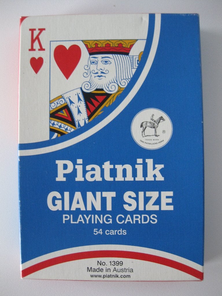 Speelkaarten Stok kaarten XXL 17,5 x 11,5 cm, Verzamelen, Ophalen of Verzenden, Nieuw, Speelkaart(en)