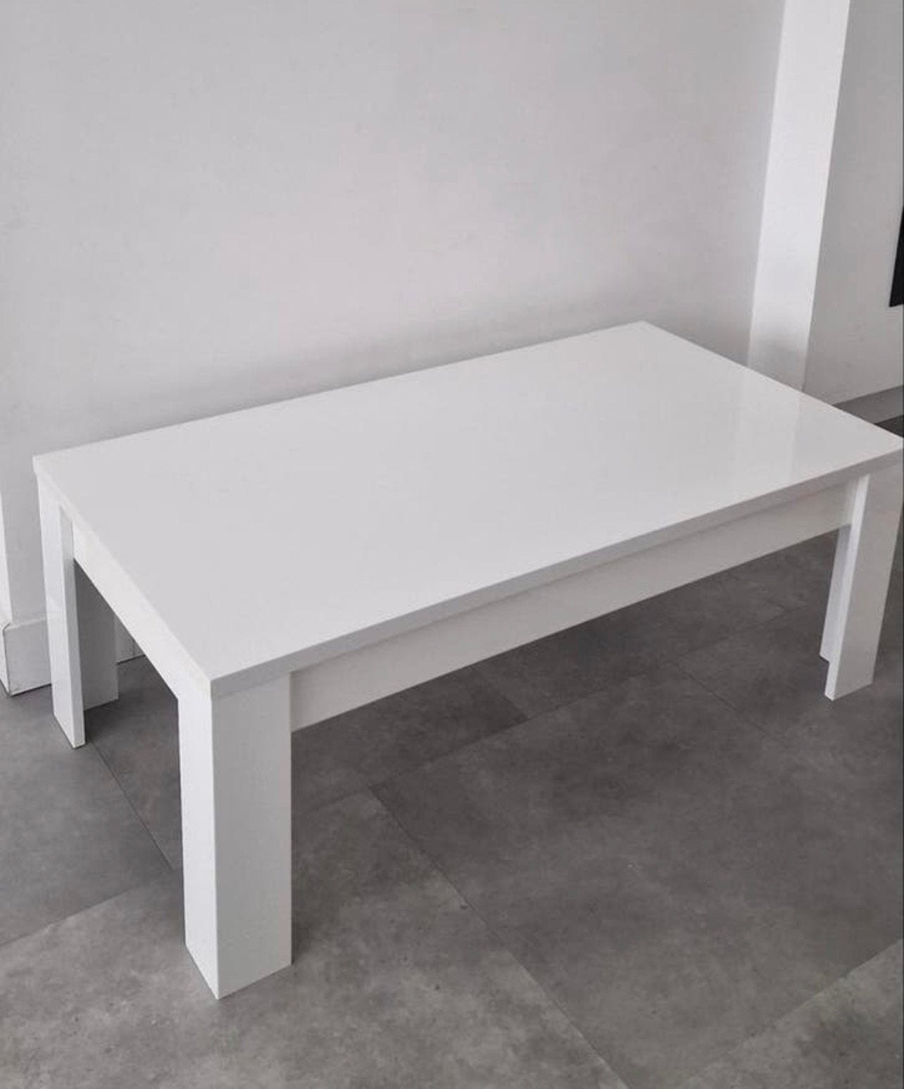 Witte salontafel, Ophalen, 100 tot 150 cm, 50 tot 100 cm, Zo goed als nieuw