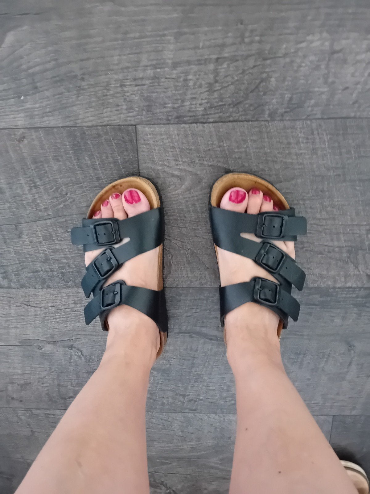 Hush Puppies zwarte lederen slippers - maat 36, Slippers, Zwart, Ophalen of Verzenden, Gedragen