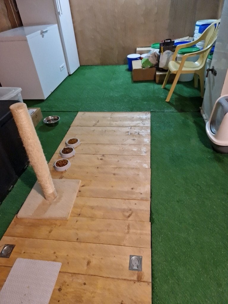 Vernieuwen betonvloer aanbouw, Ophalen
