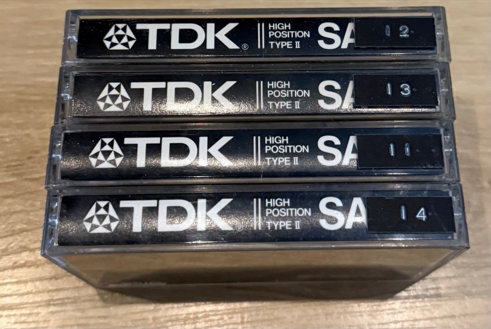 4 TDK SA60 cassettebandjes met opgenomen muziek, Ophalen of Verzenden, Gebruikt, 2 t/m 25 bandjes, Voorbespeeld