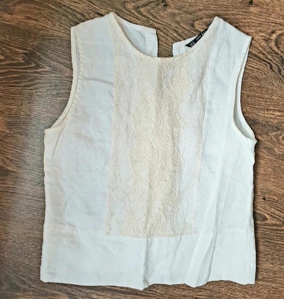 Nieuw kanten top Zara, Nieuw, Ophalen of Verzenden, Zonder mouw, Maat 34 (XS) of kleiner
