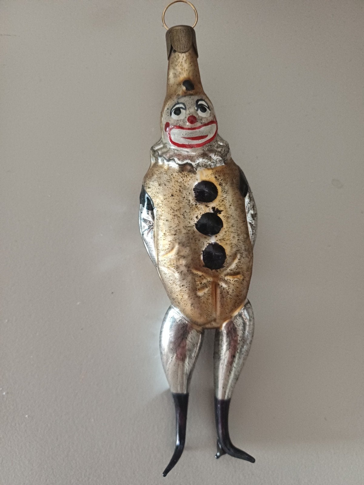 vintage kerstbal van glas clown, Diversen, Kerst, Ophalen of Verzenden