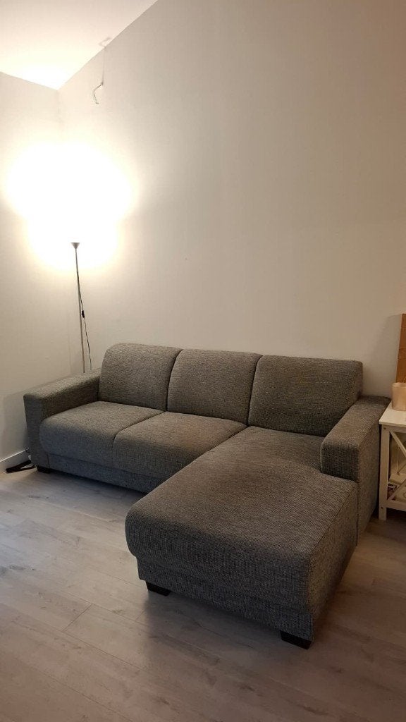 GRATIS Hoekbank Aberdeen rechts met chaise longue (grijs), Ophalen, Gebruikt, 200 tot 250 cm, Vierpersoons of meer