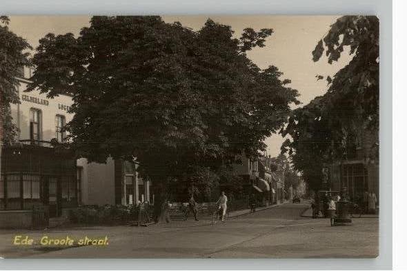 Ede Groote Straat +ijsventer  Newo fotokaart jaren 30