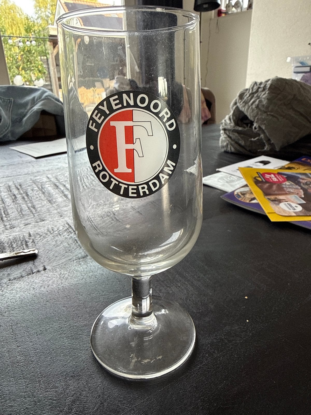 Feyenoord bierglas - Officieel Feyenoord Merchandising, Ophalen of Verzenden, Zo goed als nieuw, Meerkleurig, Glas