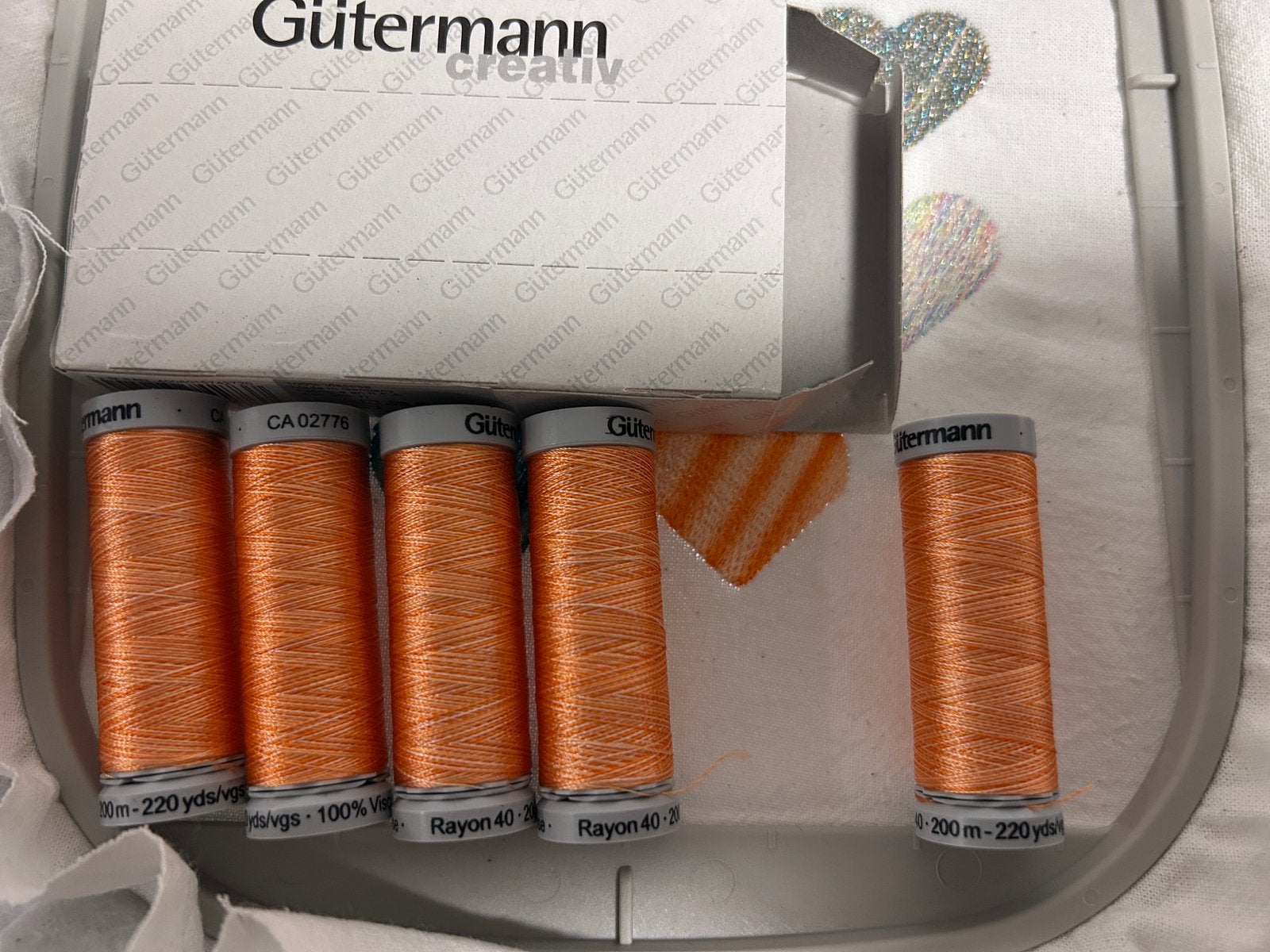 Gutermann Sulky machineborduurgaren verloop oranje, Ophalen of Verzenden, Nieuw, Garen of Naald(en)