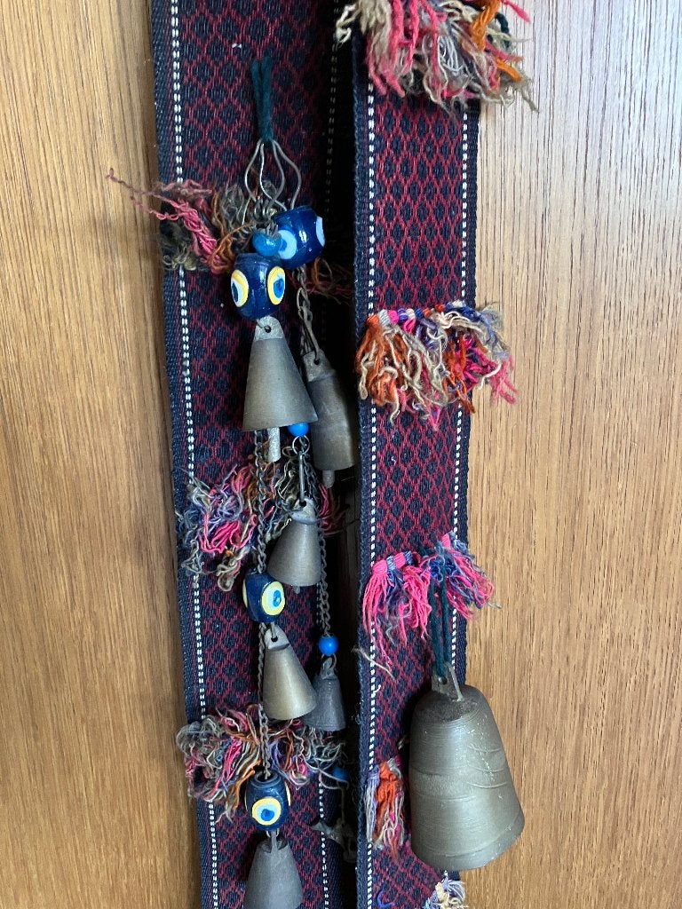 Origineel Vintage Perzisch Kelim Kamelen bellenkoord 350 cm, Ophalen of Verzenden