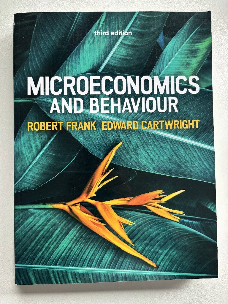 Microeconomics and Behaviour, 3e, Ophalen, Edward Cartwright, Beta, WO