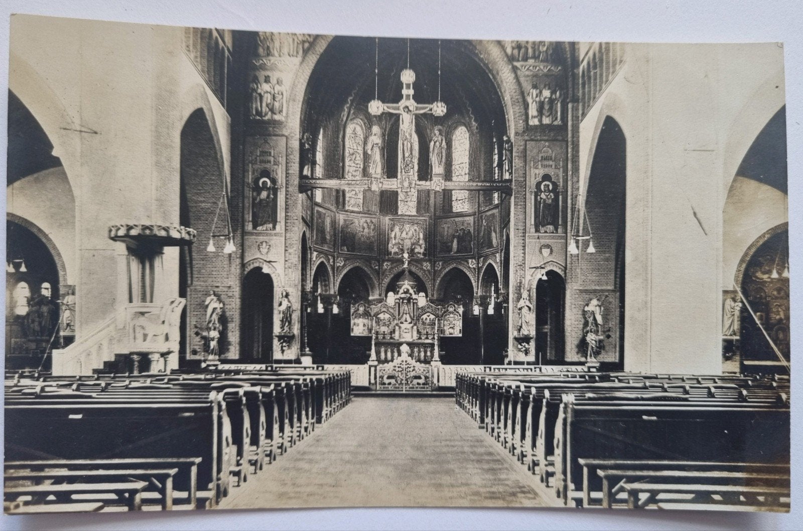 Steenbergen -  Interieur R.K. Kerk, Ophalen of Verzenden, Voor 1920, Ongelopen, Noord-Brabant