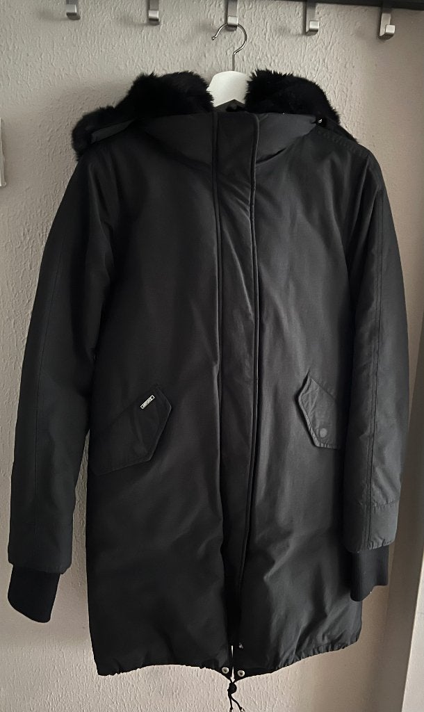 Airforce winterjas dames donkergrijs/zwart, maat M, Kleding | Dames, Airforce, Zwart, Zo goed als nieuw, Ophalen