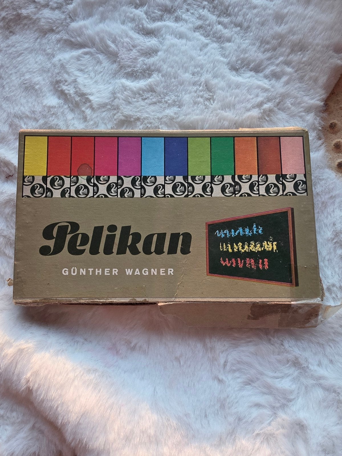 Vintage Pelikan Günther Wagner 12 Pastel - Made In Germany, Ophalen of Verzenden, Gebruikt, Overige typen