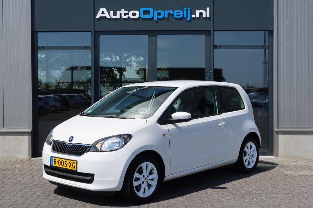 Skoda CITIGO  1.0 60pk Easy Sound Airco, LM-Velgen, Voorwielaandrijving, Gebruikt, Euro 6, Wit