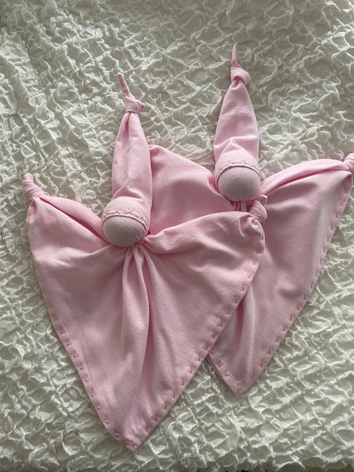 Zachte Waldorf popjes - Roze en Geel, Ophalen of Verzenden, Nieuw, Kraamcadeau