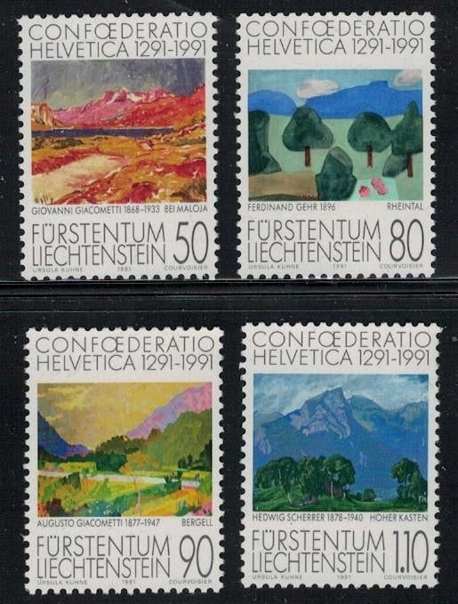 C213 Liechtenstein 1016/19 postfris, Verzenden, Overige landen, Postfris