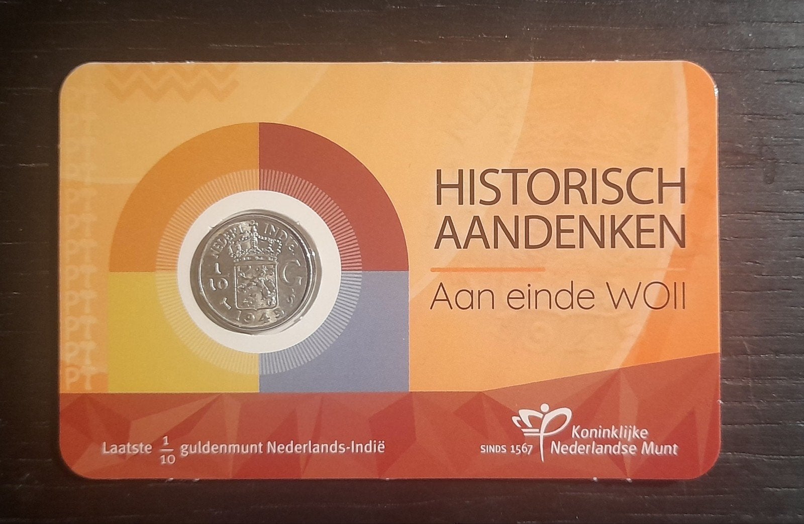Coincard 1/10 gulden 1945S., Ophalen of Verzenden, Overige landen, 10 euro