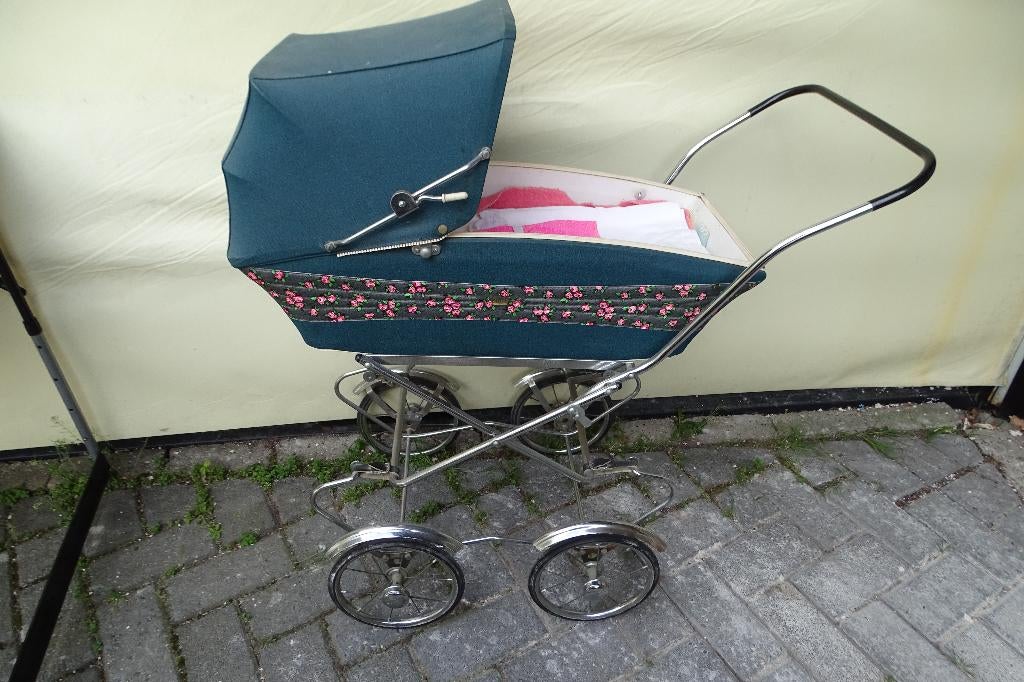Vintage poppenwagen, groen, Ophalen, Gebruikt, Overige typen