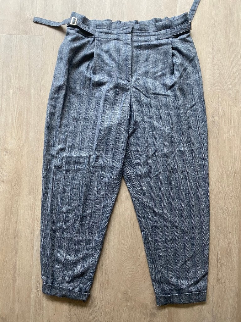 Massimo Dutti Broek Pantelon | blauw | wol | maat 44, Kleding | Dames, Broeken en Pantalons, Zo goed als nieuw, Maat 42/44 (L)