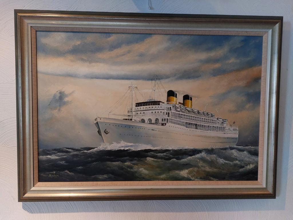Scheepsvaart schilderij, Antiek en Kunst, Ophalen of Verzenden
