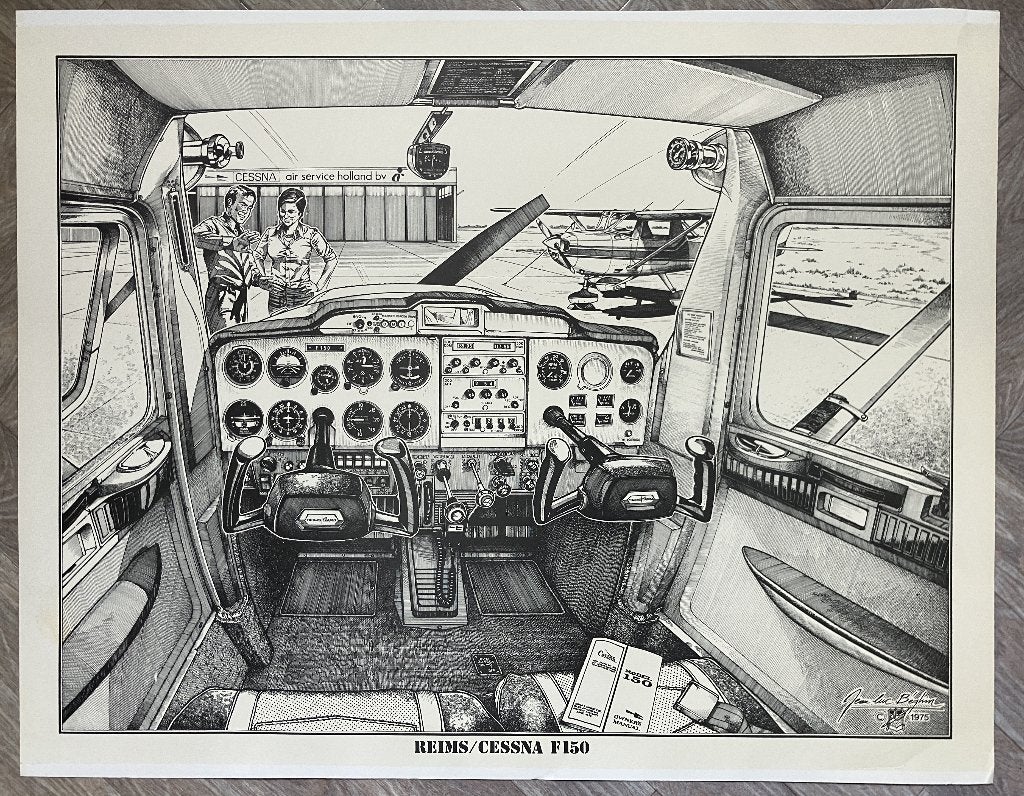 Posters Cessna, Olivetti, Ferrari, Wright, Ophalen, Gebruikt, Industrieel, 68 cm