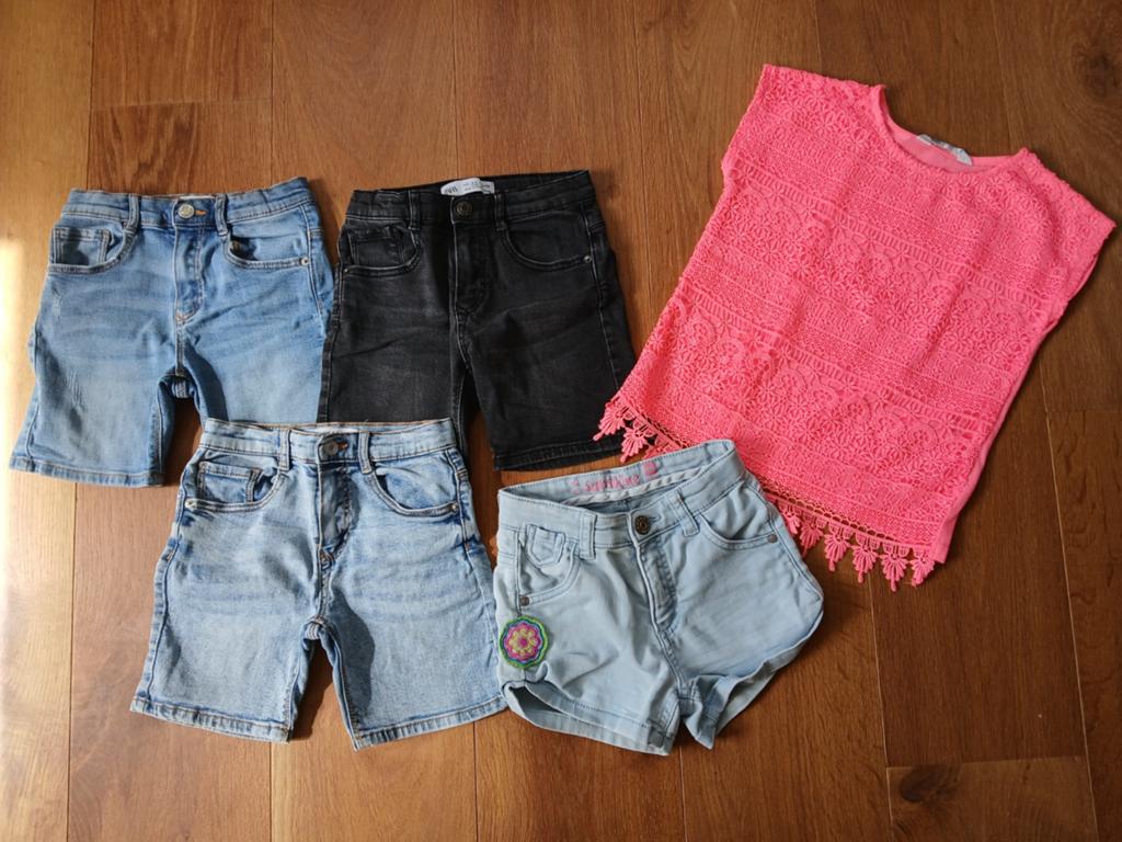 Meisjes kleding maat 110, 110/116 (korte broek en t-shirt), Kinderen en Baby's, Kinderkleding | Maat 110, Ophalen, Nieuw, Meisje