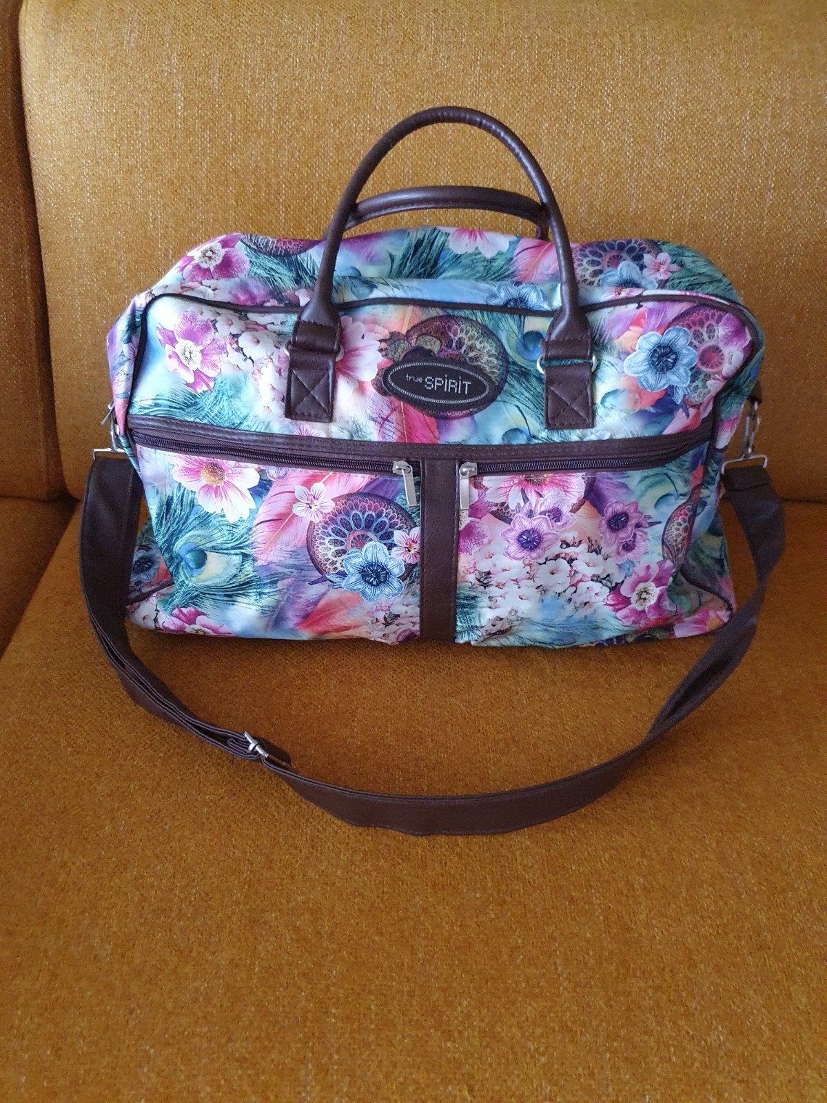 Reistas True Spirit met bloemenprint en schouderband, 40 tot 60 cm, Gebruikt, Ophalen of Verzenden, 35 tot 55 cm